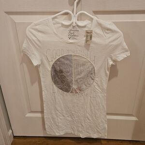 American Eagle Outfitters Beaded Peace Sign Festival T-shirt, NWT